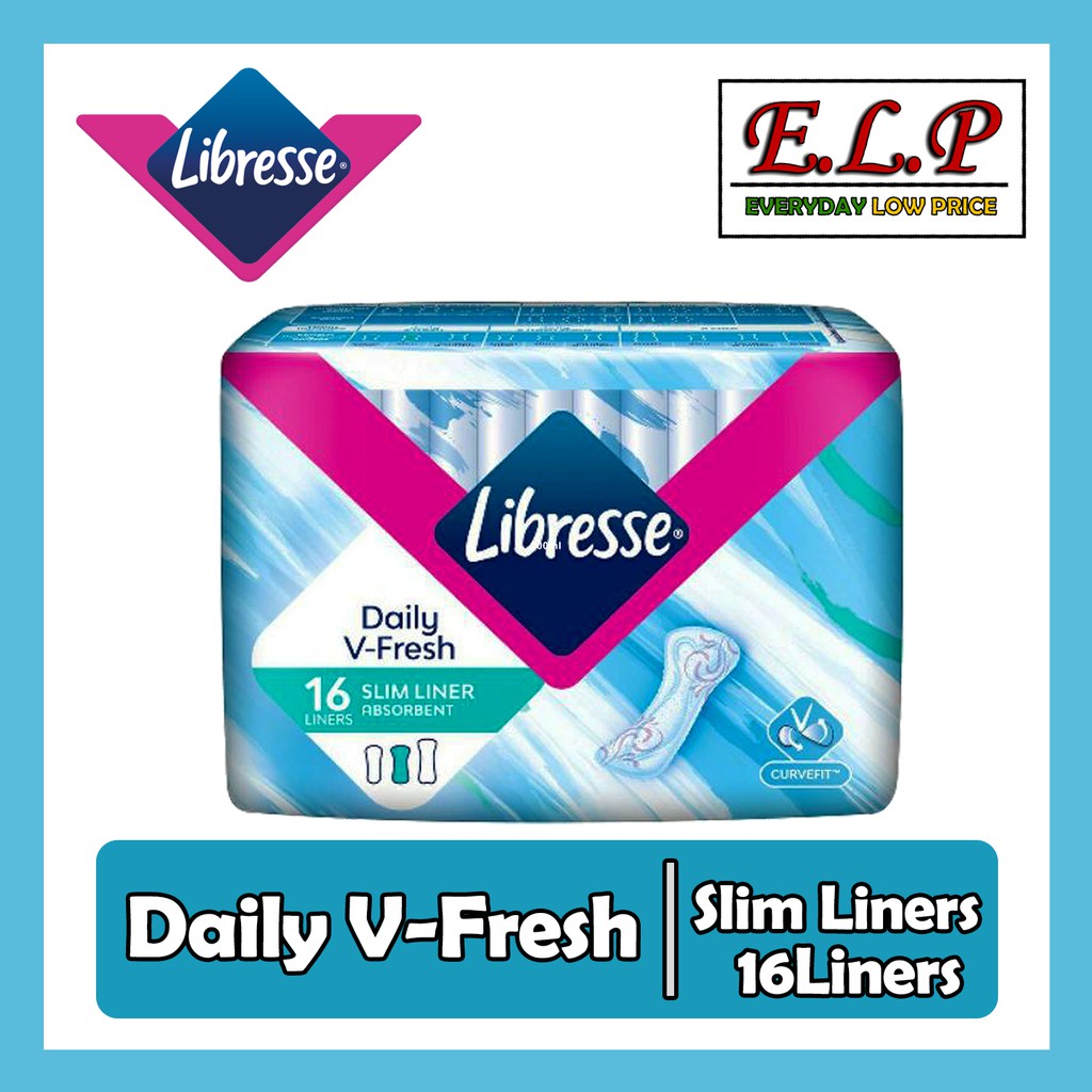 LIBRESSE Daily VFresh 16 Liners Slim Liner Absorbent/ Maxi Fit 6 Pads