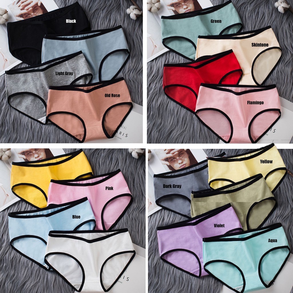 Bicolor Cotton Adult Panty Underwear Shopee Malaysia