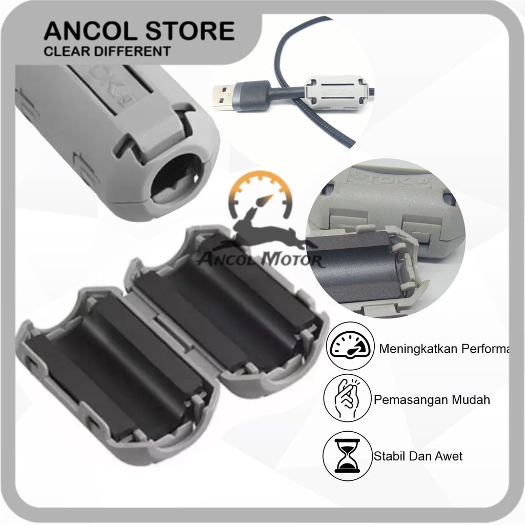 Tdk Ferrite 5mm ZCAT 1325 0530 Snap On HP TV Ear Phone Charger Cable