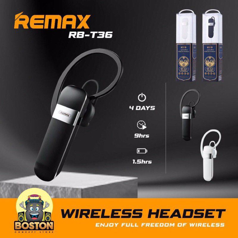 🔥READY STOCK🔥 REMAX RB-T36 BLUETOOTH WIRELESS HANDSFREE 100% ORIGINAL ...