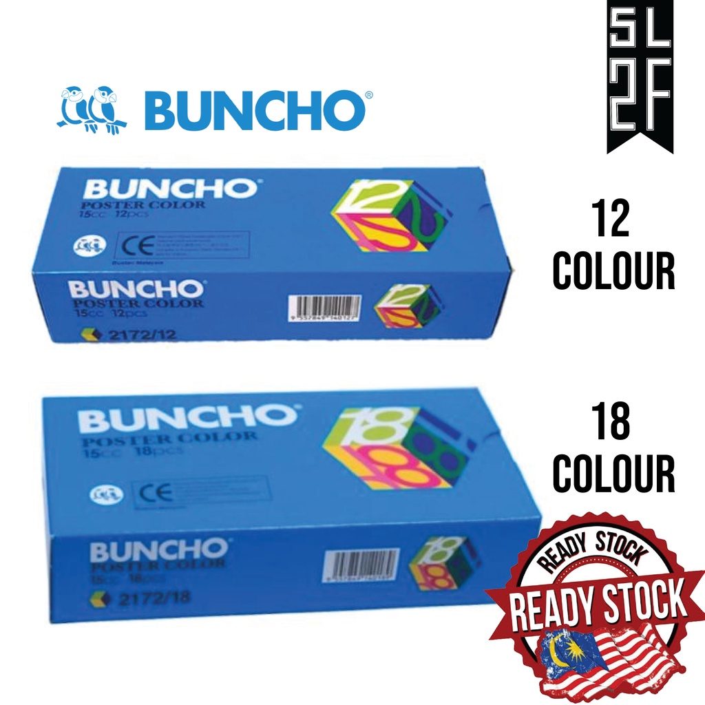 Buncho Poster Color (12 Color/Box)