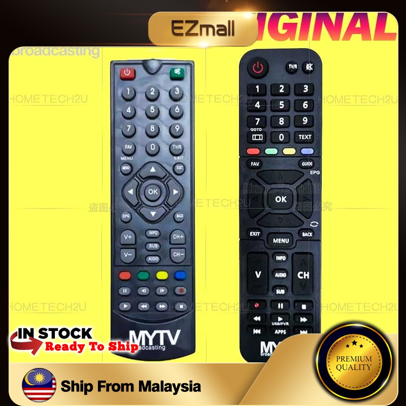 Original MYTV Remote Control MY TV My Freeview Remote (for Set Unit Dekoder Percuma) Shopee