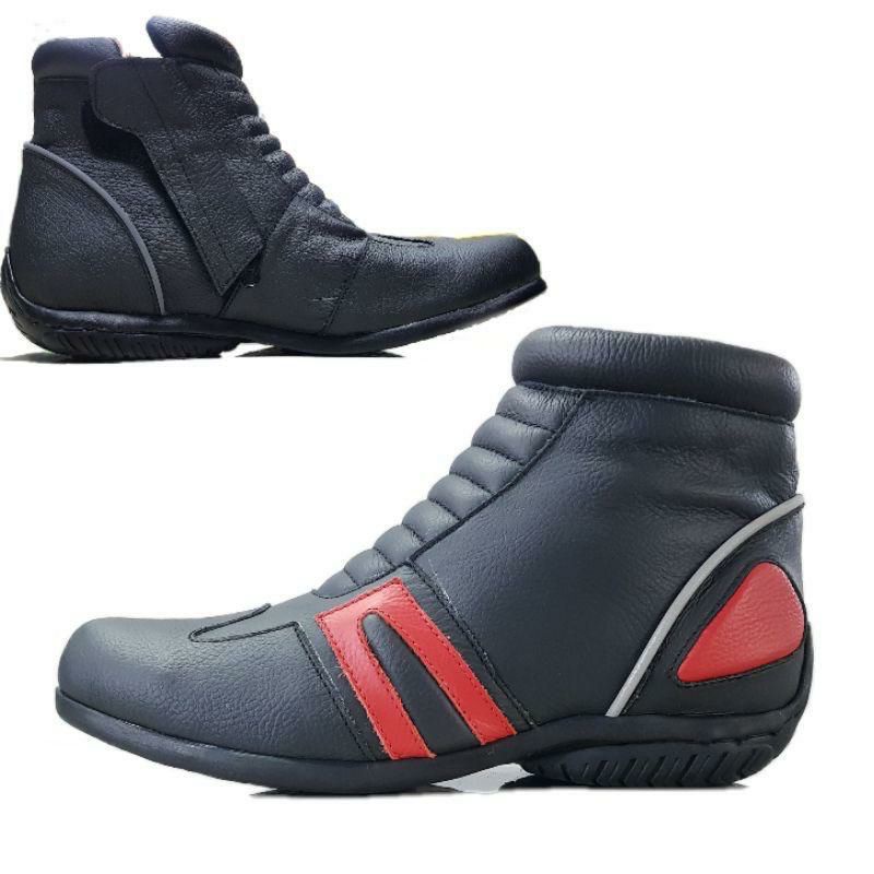 kasut riding motorcycle kulit lembu original leather | Shopee Malaysia