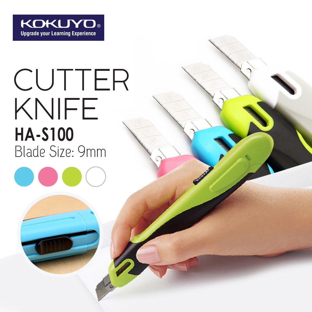 KOKUYO HA-S100 FLANE Retractable Utility Knife / Cutter Knife - 9mm ...