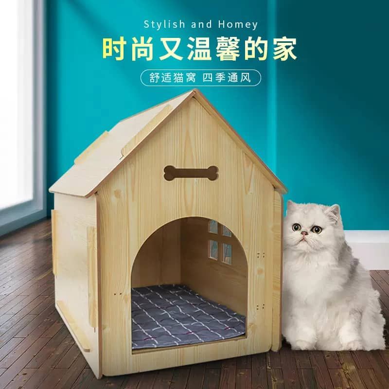 ペットハウス 木质宠物窝 假装开商店玩儿