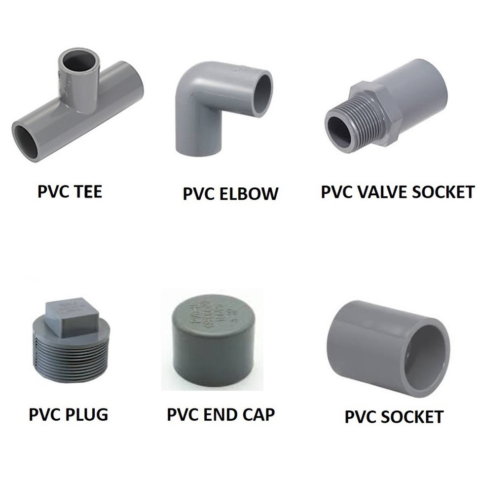 3/4'' 20mm PVC PIPE PAIP FITTING PENYAMBUNG PAIP PVC KELABU | Shopee ...