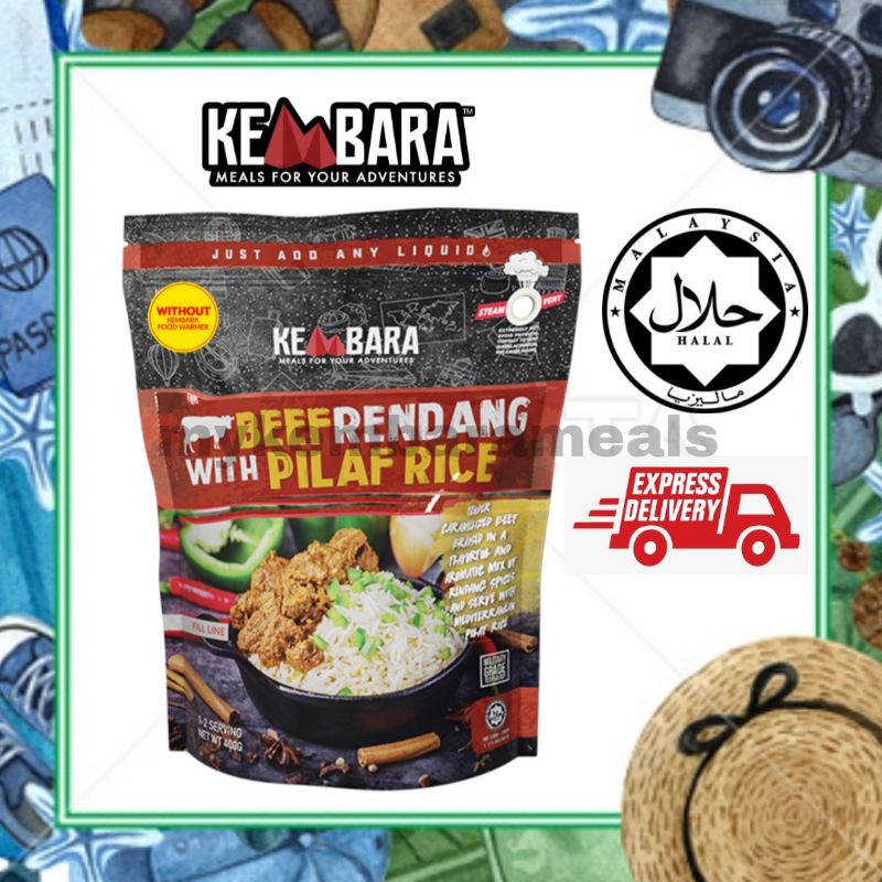 KEMBARA MEAL FOOD BEEF RENDANG WITH PILAF RICE | Shopee Malaysia