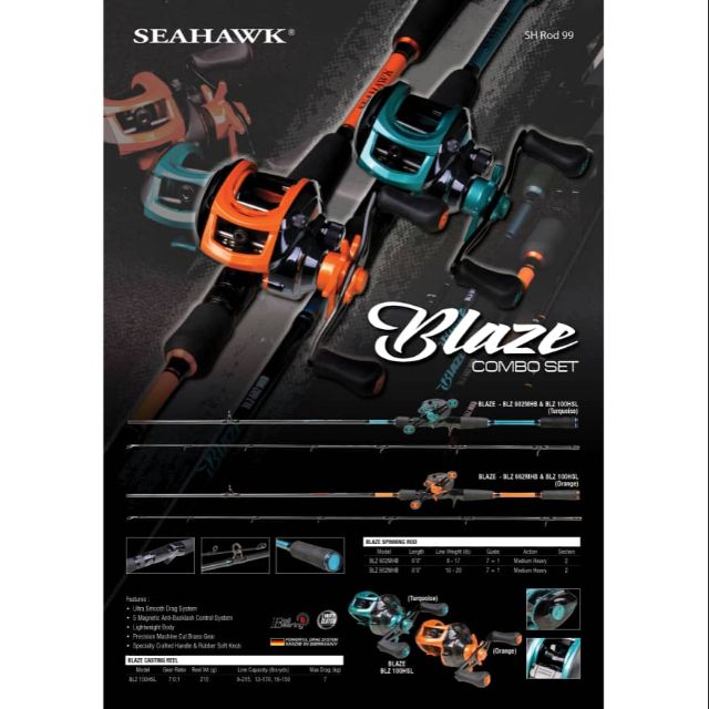 COMBO SET,SEAHAWK BLAZE CASTING FREE SEAHAWK FISH GRIP | Shopee Malaysia