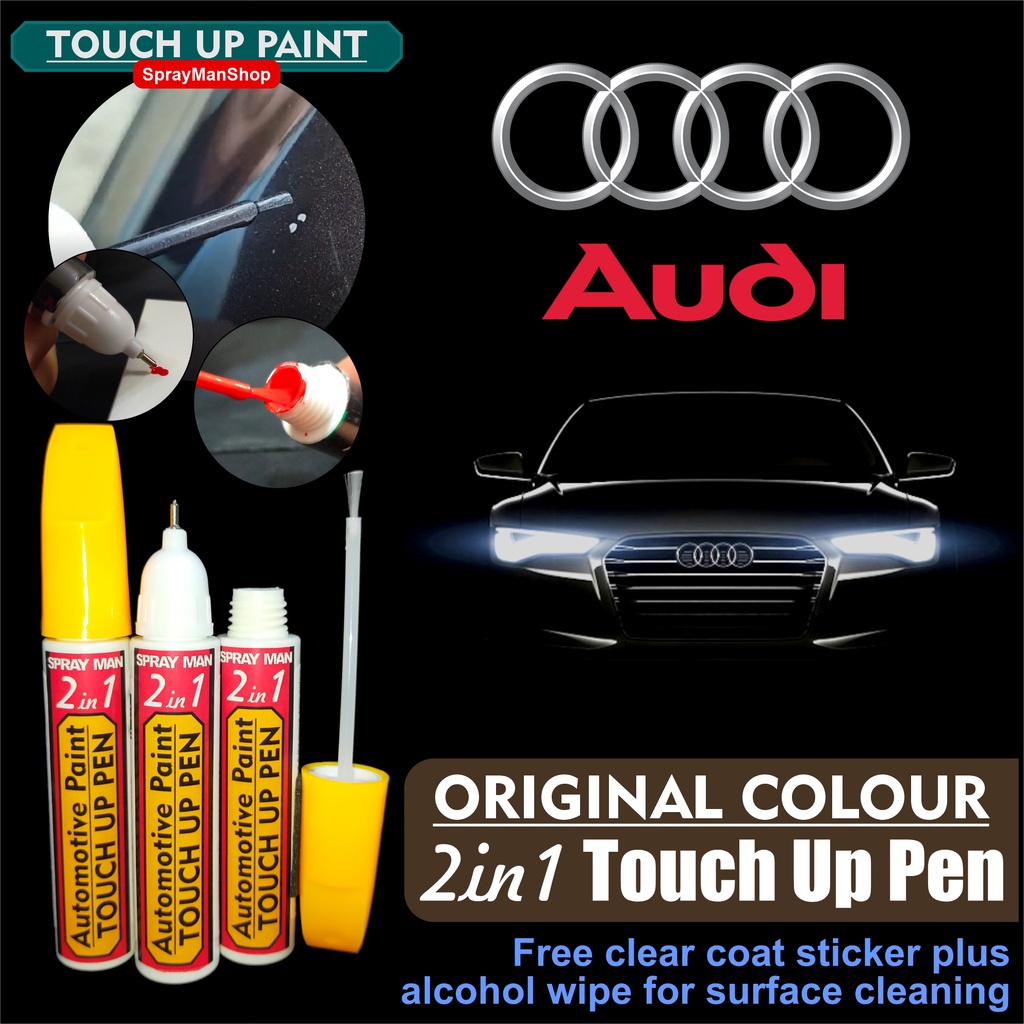 Audi Touch Up Pen Original Factory Colour 2in1 (17ml) Pen And Brush