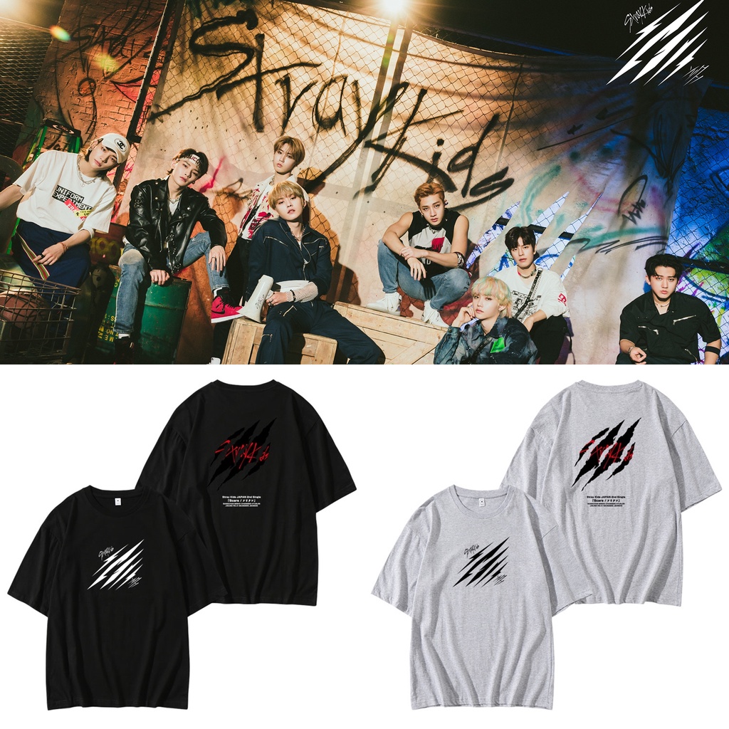 Stray Kids Scars T-shirt Short Sleeve Shirt Hyunjin Lee Know Felix ...