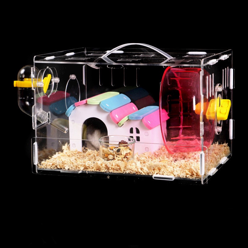 Picture of Transparent Premium Hamster Cage Habitats Acrylic with Accessories Toys ...