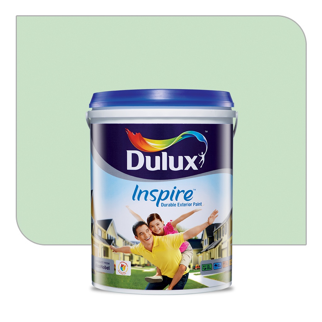 Dulux Inspire Durable Exterior Wall Paint Pastel Green Colours