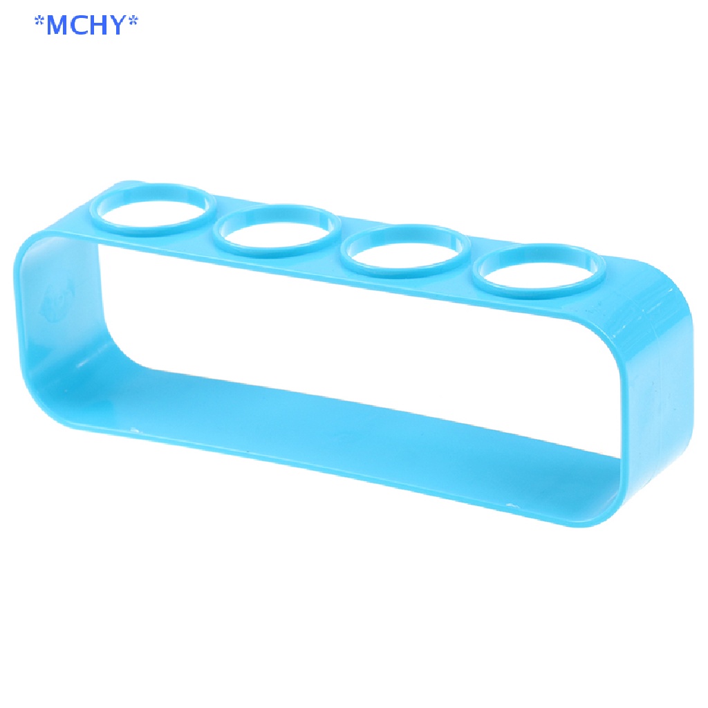 MCHY> Plastic test tube rack 4 holes holder support lab test tube stand