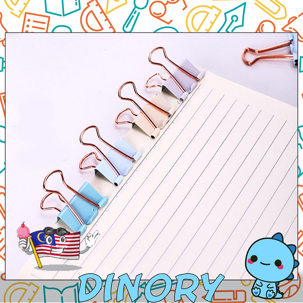 Deli Elegant Clip 9542 41mm 12pcs Multifunctional Paper Clips BookMark ...