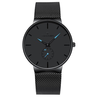 Tonnier stainless steel slim men hot sale watch quartz watch black face