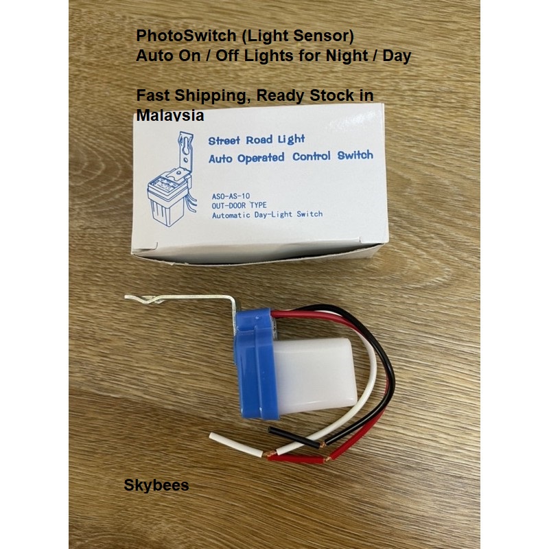 (FastShip-Malaysia) Auto Day Night Switch PhotoSwitch AC 220V Auto On ...