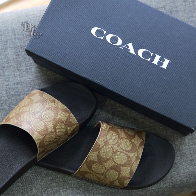 Coach best sale signature slides