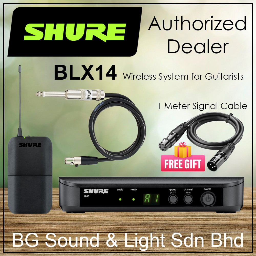 Shure BLX14 Bodypack Wireless System for Guitar or Bass[Shure Premium ...