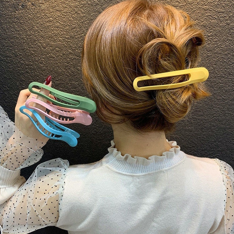 Influencer Large Frosted Curved Hairpin Female Bangs Side Clip ...