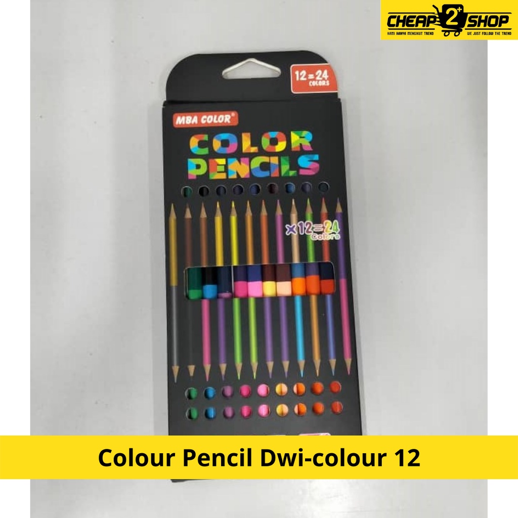 DWI COLOR PENCILS (12/24 color) | Shopee Malaysia