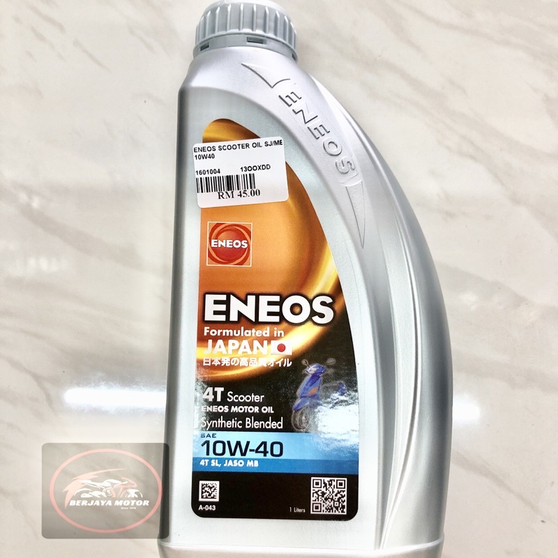 scooter engine oil SJ/MB 10w40 1litre Eneos Japan Shopee Malaysia