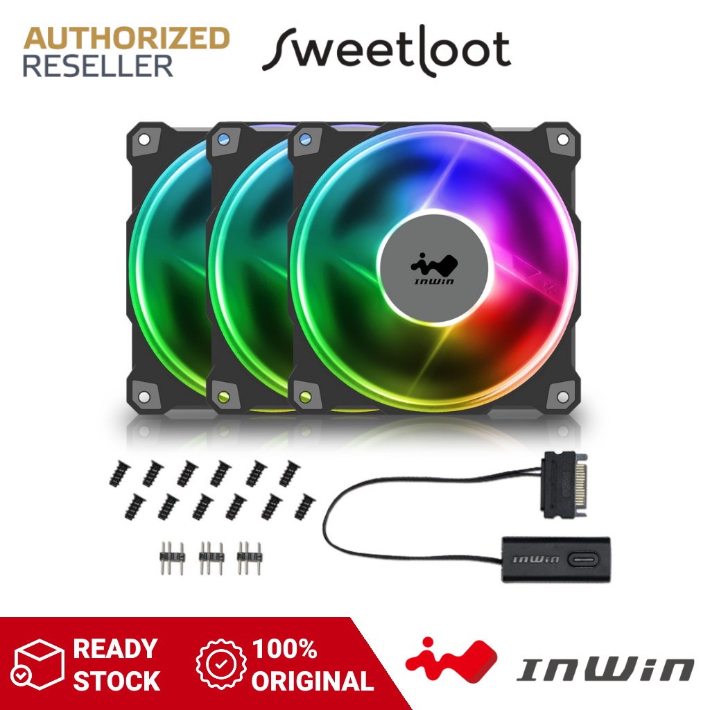 InWin Jupiter AJ120 3 in 1 Pack Addressable RGB 120mm PC Cooling Case ...