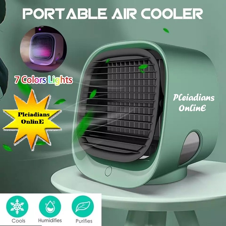 HOMIEE Portable Mini Air Conditioner Humidifier Purifier USB Cooler Fan ...