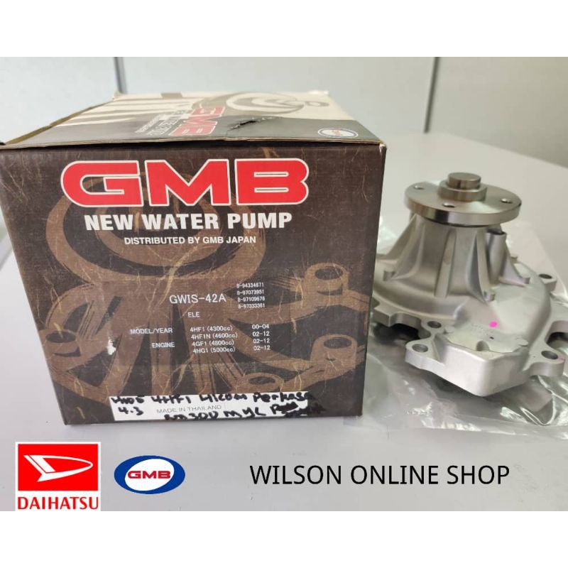 Gmb Thailand Isuzu Elfhicom 43 4hf14hg1 Gwis 42a Water Pump Shopee