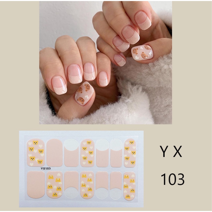 Nails sticker nail art sticker nail art sticker stiker kuku 美甲 指甲贴 指甲 ...
