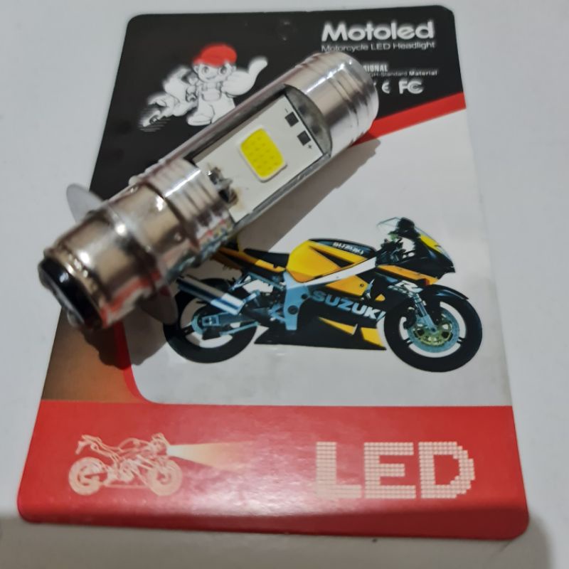 PUTIH Front Main LED Light 2LED ACDC Duck MOTOR And MATIC Socket H6 LED ...