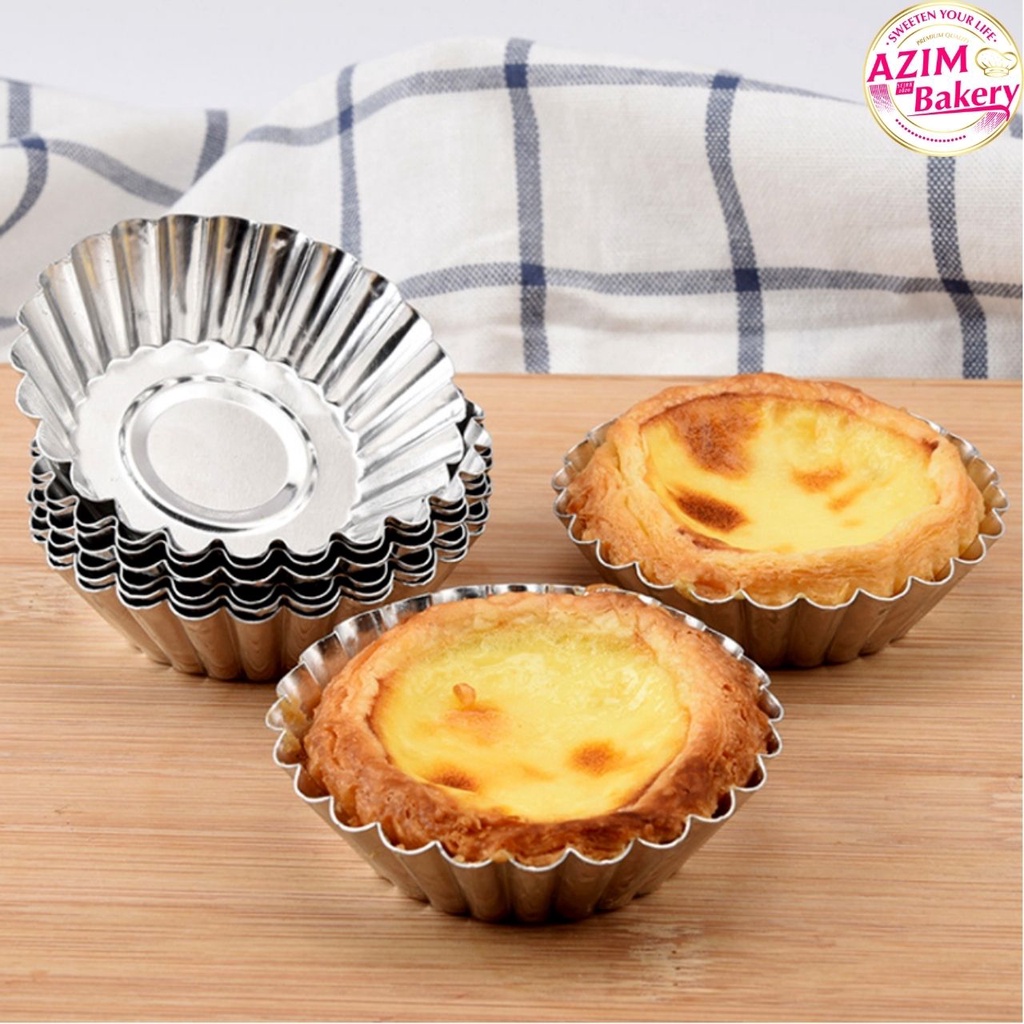Egg Tart Mold (High Quality) 7Cm 4Pcs Acuan Kuih Tart Egg Tart Mould