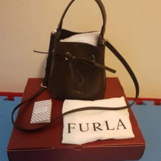 Furla Stacy Mini Drawstring Bucket Bag Shopee Malaysia