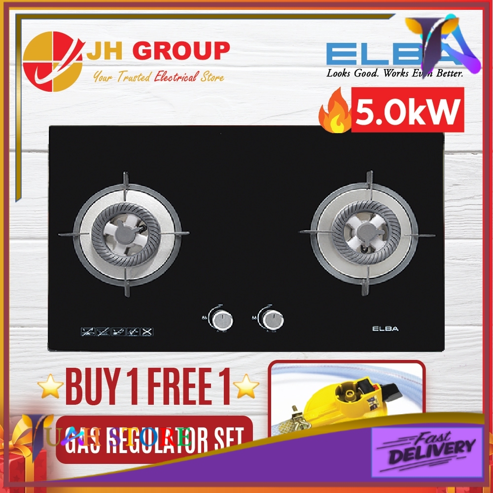 TUAH926 FREEPOS ELBA 2 BURNER BUILT IN GLASS HOB EGHF8582GX(BK