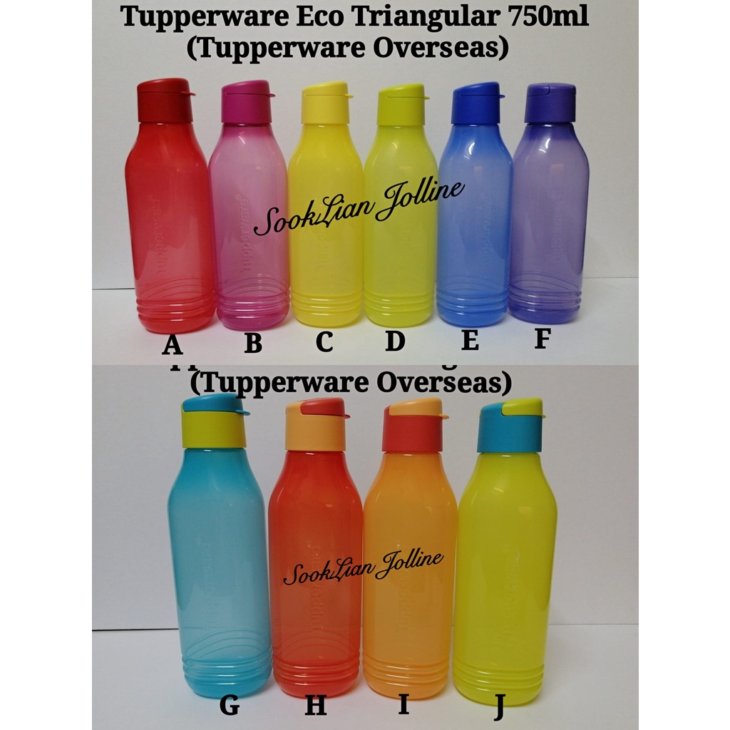 Tupperware Eco Bottle Triangular Fliptop 750ml (1) | Shopee Malaysia