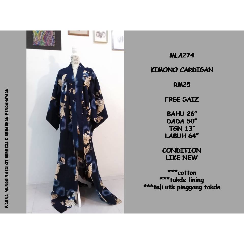 LONG SLEEVE KIMONO STYLE LONG CARDIGAN Shopee Malaysia