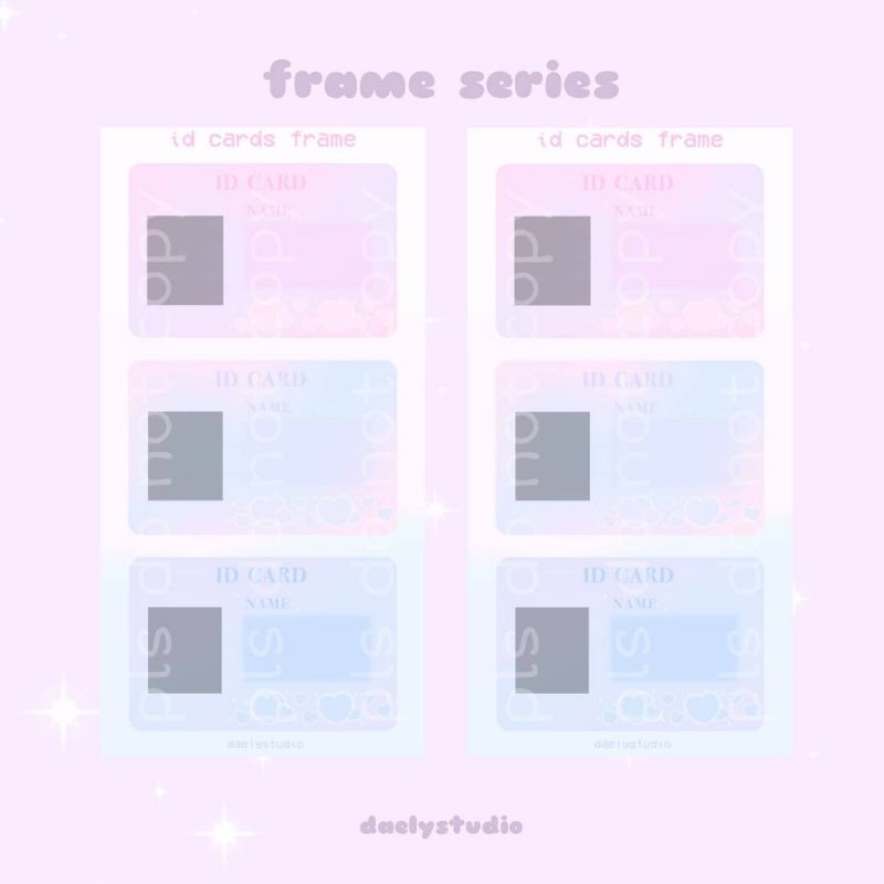 [daelystudio] id cards frame sticker sheet | Shopee Malaysia