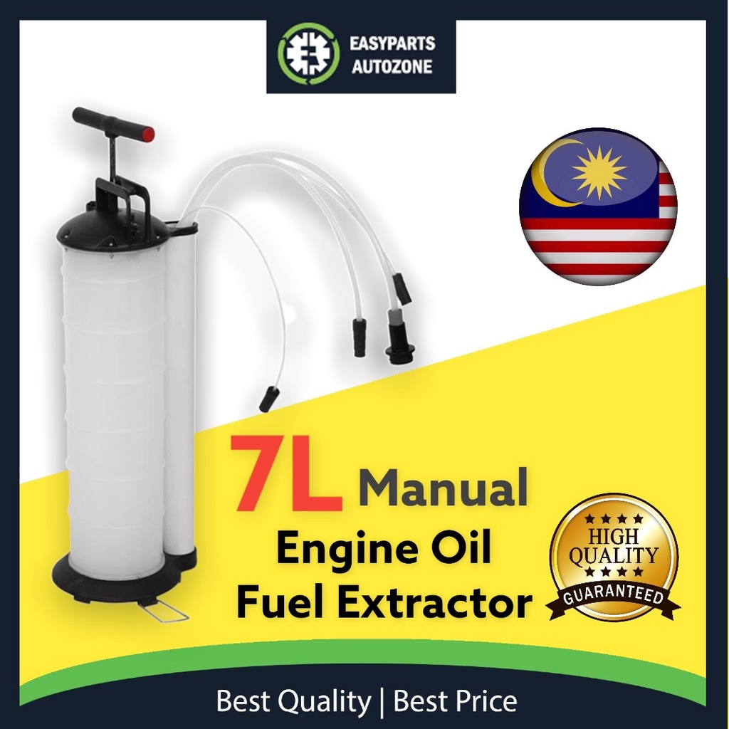 Autozone 7L Engine Oil Fuel Extractor Pump Manual suction Vacuum Petrol  Fluid Transfer