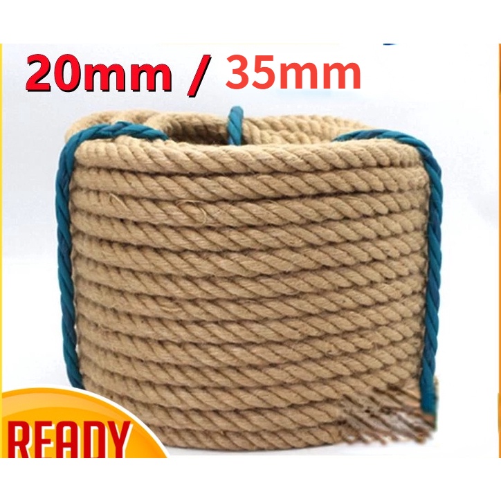 (STOCK&COD) 20MM/35MM*10m Natural Jute Hemp Linen Rope Twine String