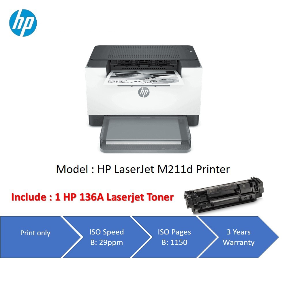 Hp Laserjet Monochrome Printer M211d Print Only M211dw Print And Wireless With Duplex 1816