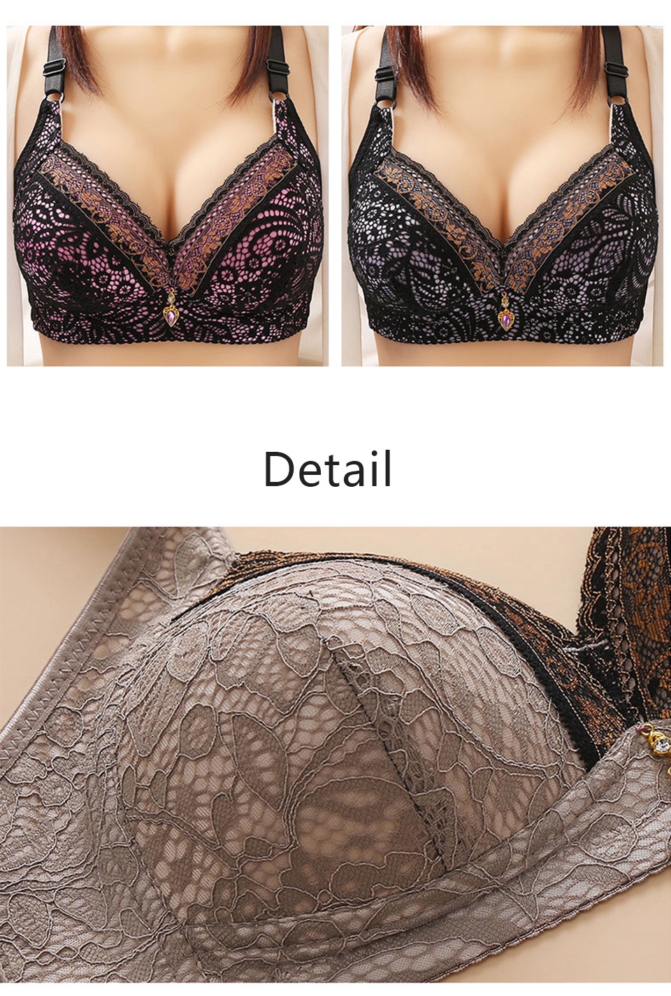 FallSweet Wire Free Lace Bras For Women Plus Size Vest Lingerie Thin  Brassiere Full Cup Push Up Seamless Bralette 220513 From 8,81 €