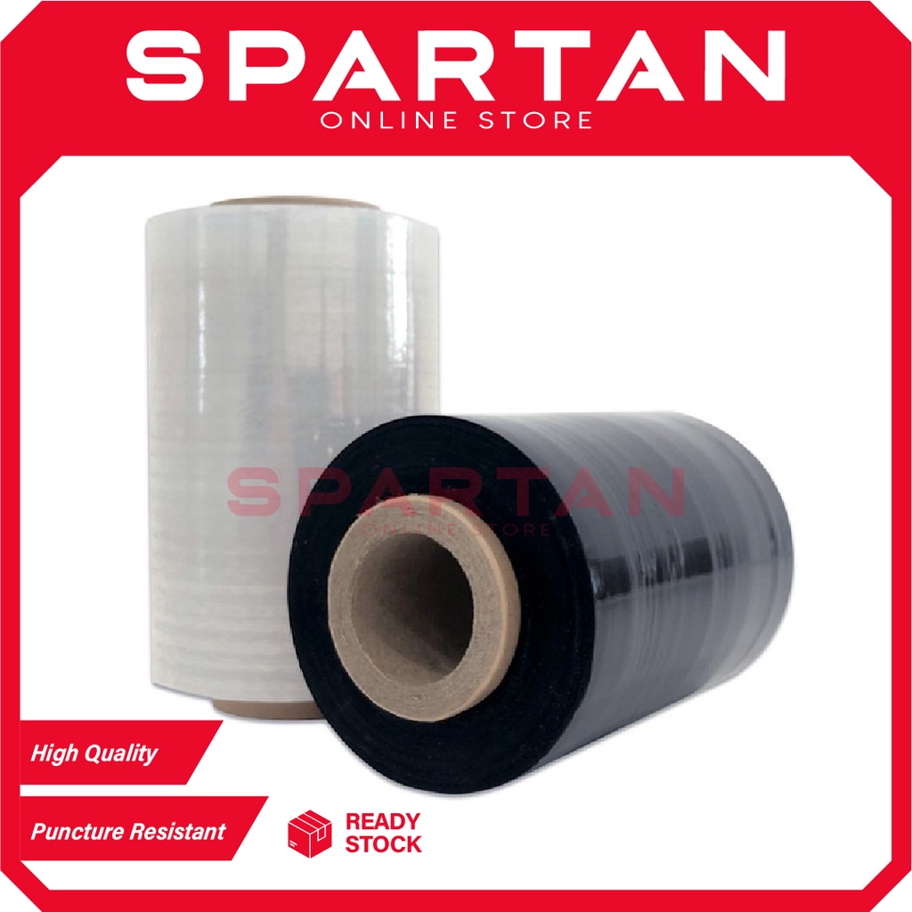 Stretch Film Baby Roll 100mm x 250g Black/Clear Wrapping Plastic Cling