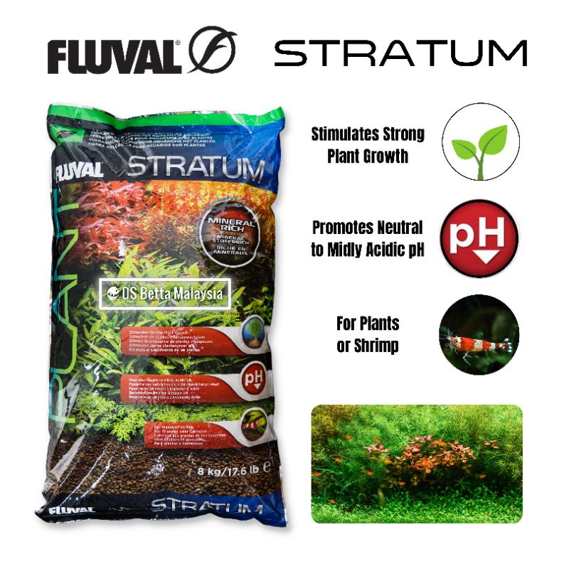 [Original] Fluval Stratum Plant & Shrimp Soil Aquascape Aquarium Planted Tank 1kg 3kg 5kg 8kg