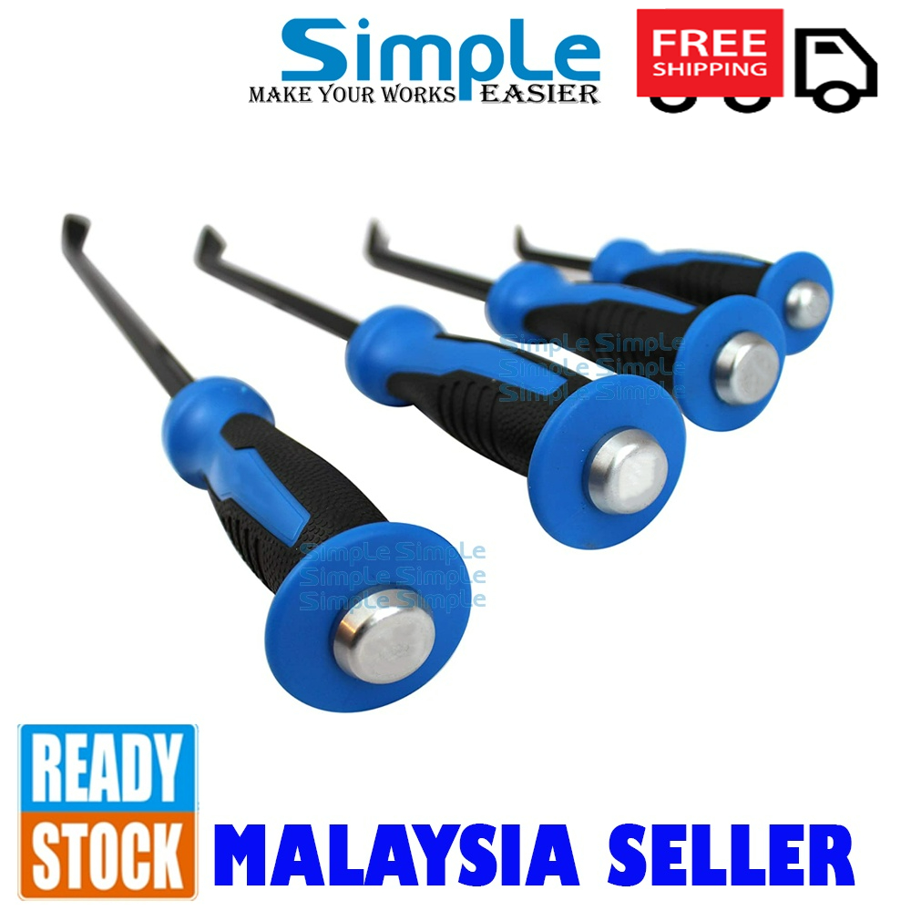 4pcs Heavy Duty Pry Bar Set With Hammer Cap 8" 13" 19" 24" Shopee Malaysia