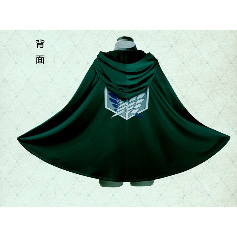 AOT Survey Corps Umhang - Attack On Titan Cosplay Cape Mit Kapuze In Grün