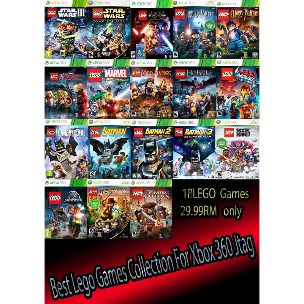 Best 18 Lego Games Collection For Xbox 360 Jtag | Shopee Malaysia