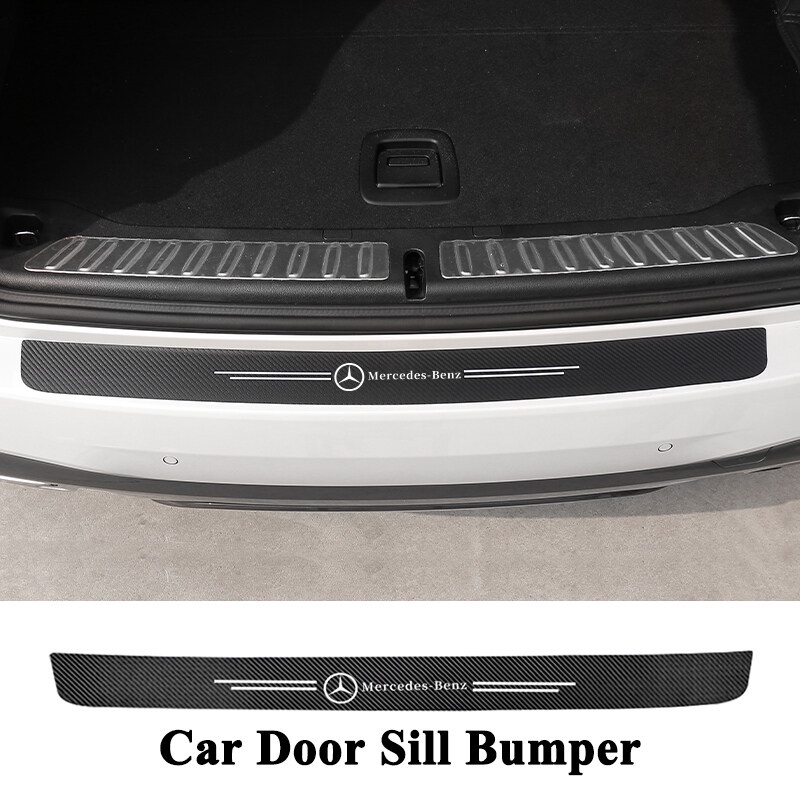 Car Door Sill Bumper Carbon Fiber Sticker For Mercedes Benz W201 W202