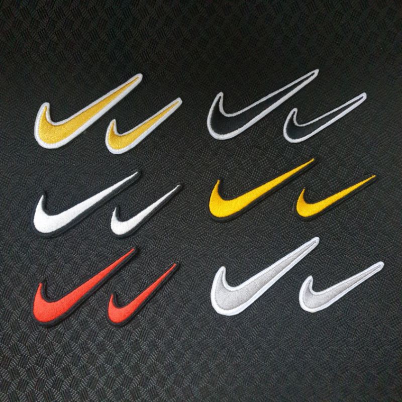 Nike Swoosh Logo High-quality Embroidered Iron on Patch Yellow