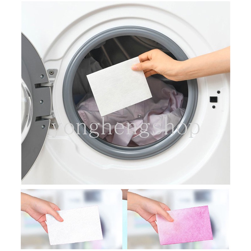 24pcs/set Washing Machine Anti-Staining Laundry Paper Sheets Anti Dyed ...