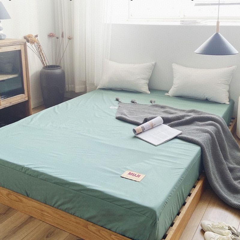 Muji Japanese Style BedSheet Premium Bedsheet Bedding Queen Size Fitted