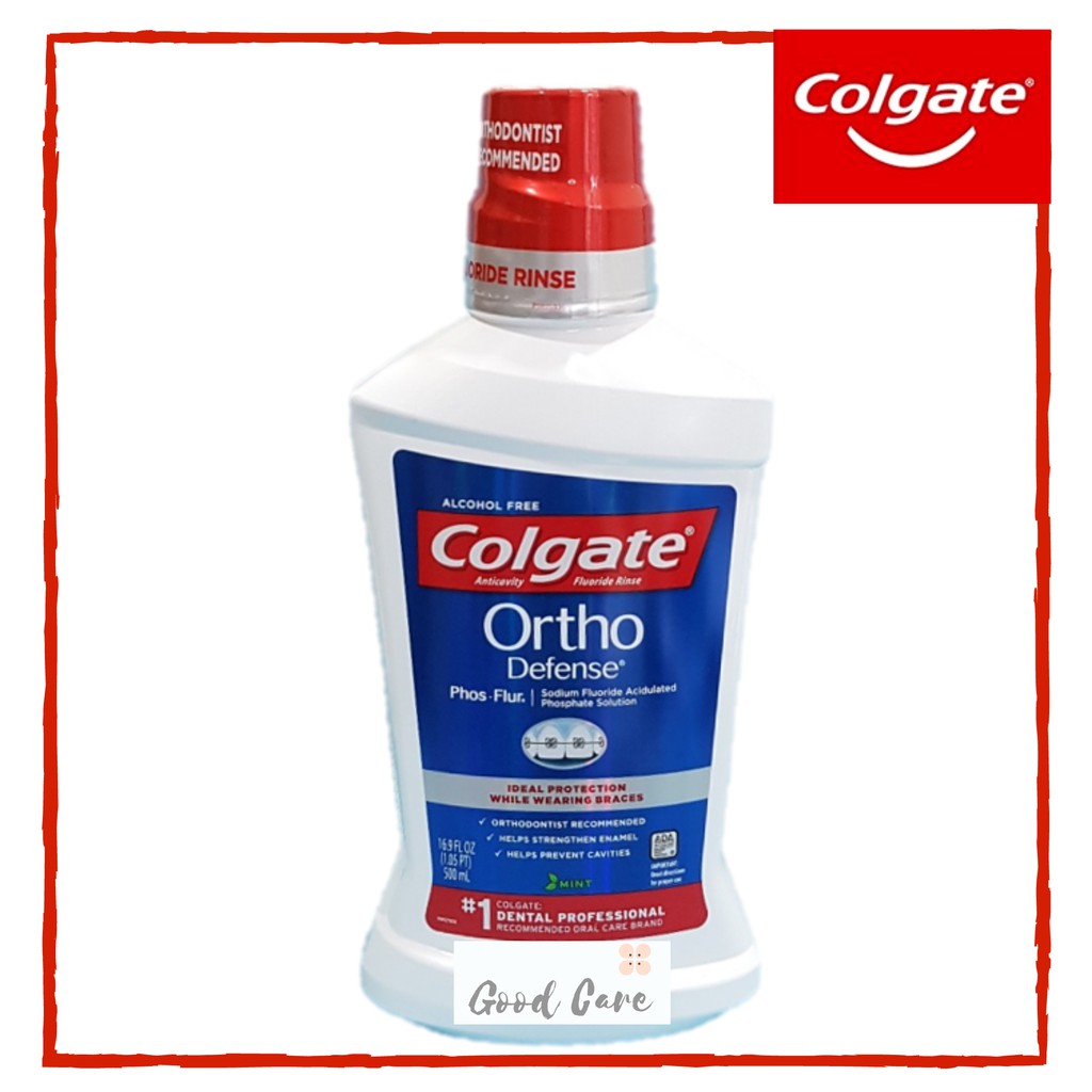 Colgate Phos Flur Ortho Defense Anticavity Fluoride Rinse 500mL (Expiry